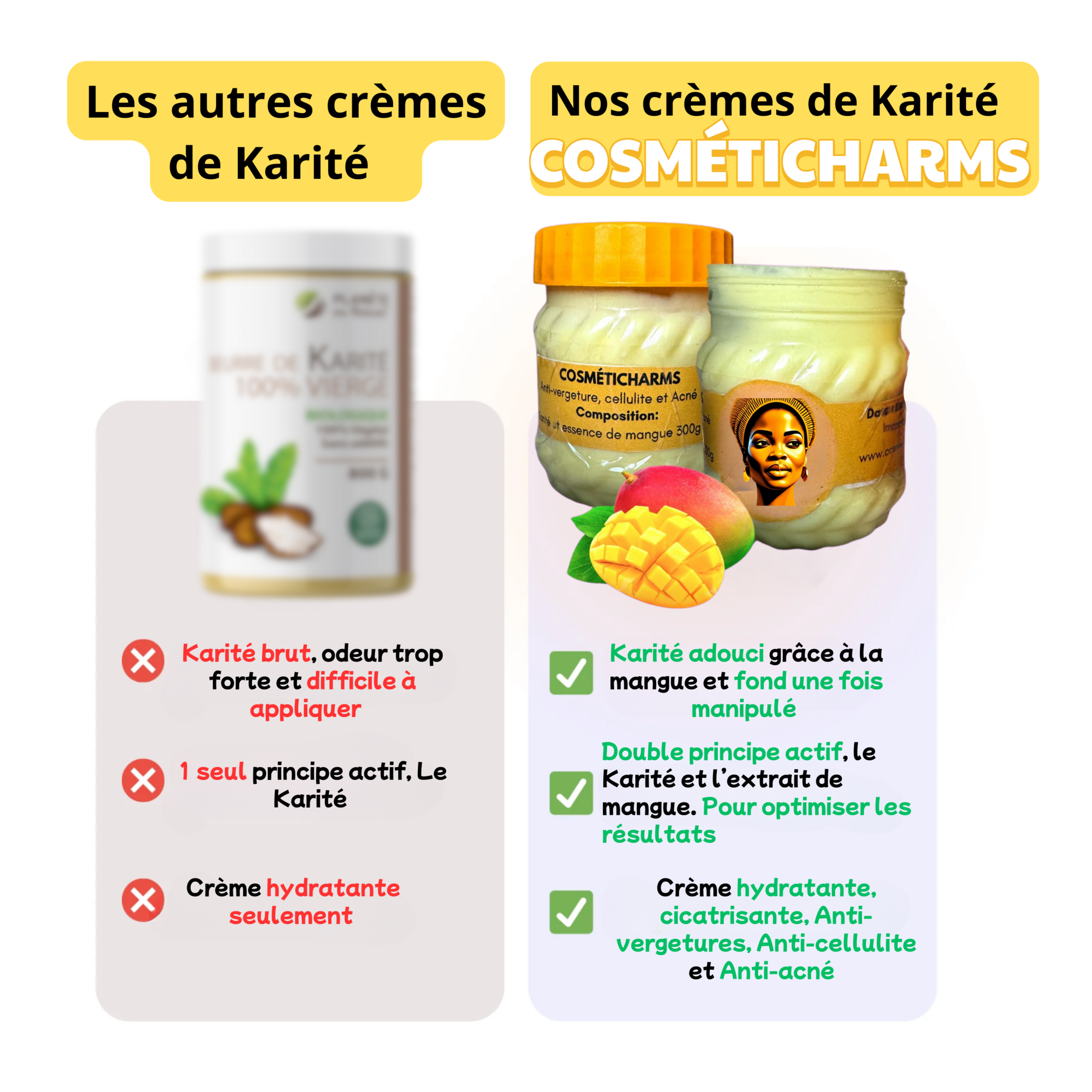 CRÈME DE KARITÉ BIO - MANGUE 300g